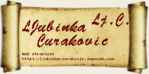 LJubinka Curaković vizit kartica